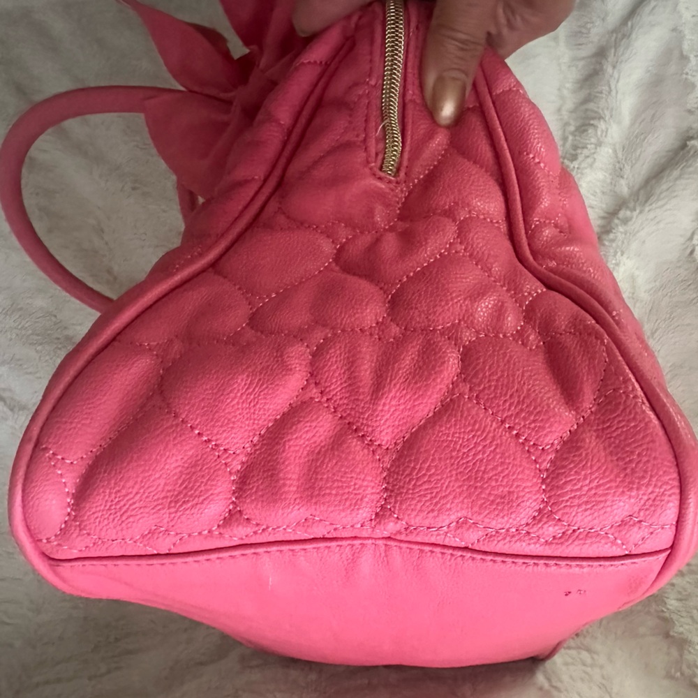 Betsey Johnson Fuschia Be Mine East/West Satchel … - image 7